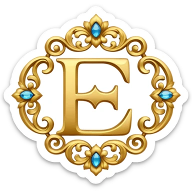 The word embellished decorated sticker