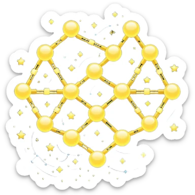 Pixel art icon of a glowing constellation made of connected stars, symbolizing knowledge paths and courses. 
Minimalistic, clean pixel style, soft glow, readable at small size, centered, no background, designed for dark UI.
 sticker