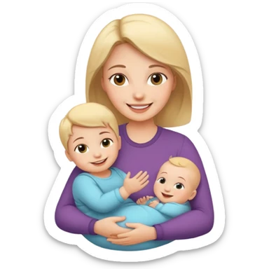 mother with baby sticker