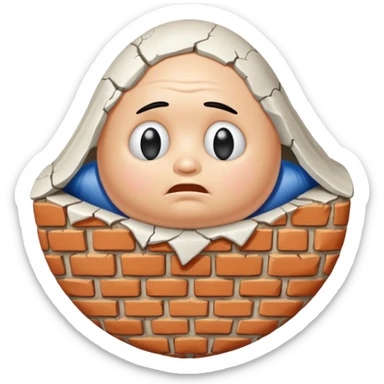 Humpty Dumpty Sat On A Wall sticker
