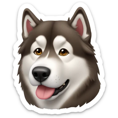 Brown Alaskan Malamute sticker