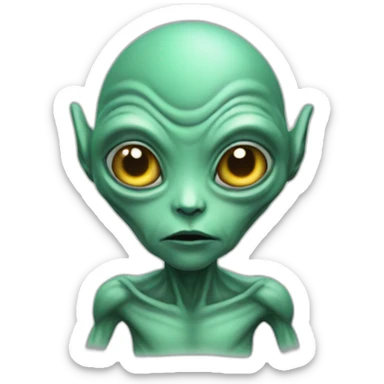 Un alien qui prend un photo sticker
