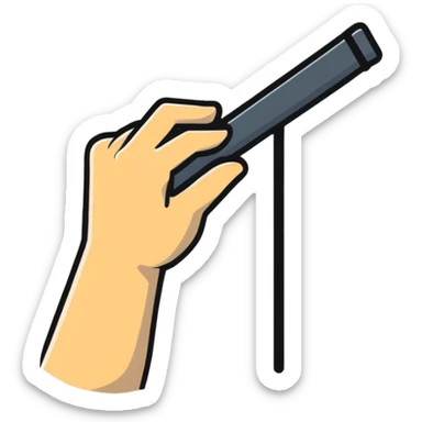 hand gripping a bar, strong grip sticker