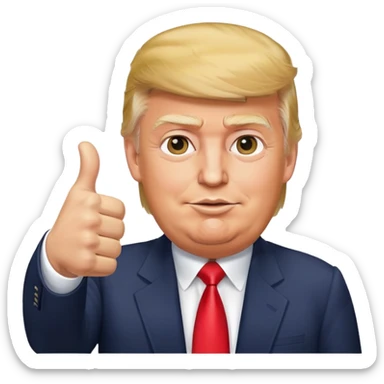 Donald trump giving thumbs up sticker