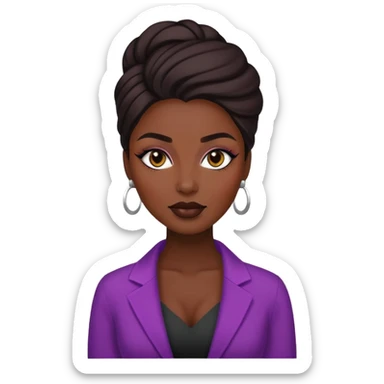 A black instagram baddie sticker