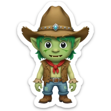 troll Wearing a cowboy hat sticker