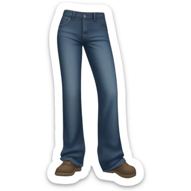 baggy wide leg jeans  sticker