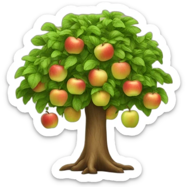 arbre avec des pommes sticker