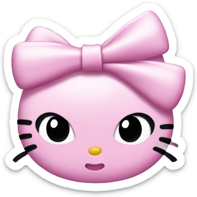 Hello kitty pink bow sticker