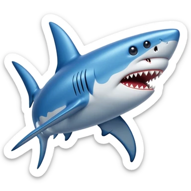 glitter azul-marinho tubarão sticker