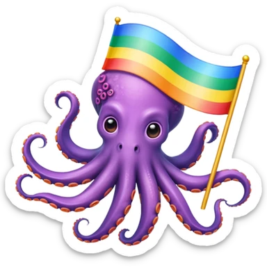 Octopus but woke and gay sticker
