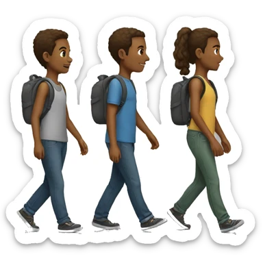 Walking from left to right single  sticker