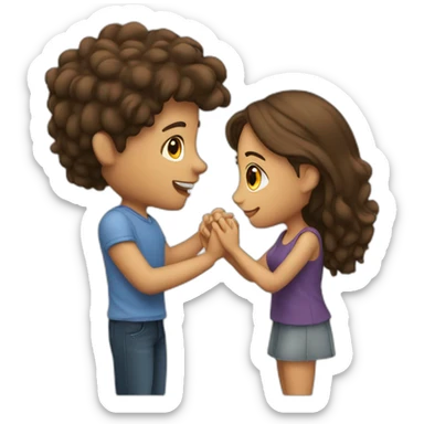 Girl propose boy sticker
