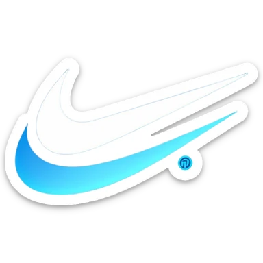 Un logo de nike en luz de neon sticker
