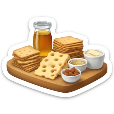 mesa con aperitivos salados sticker