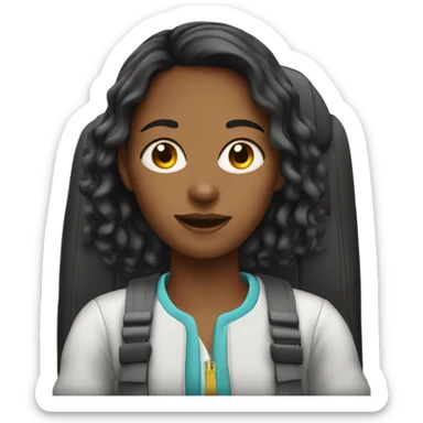 girl in car interior sticker