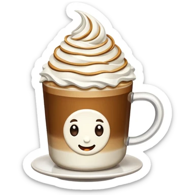 Coffee with whipped cream  sticker