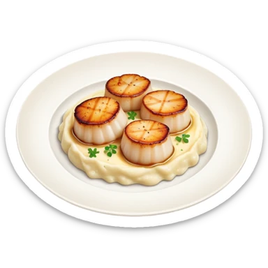 Scallops with mashed potatoes  sticker
