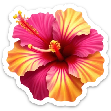 hibiscus flower  sticker