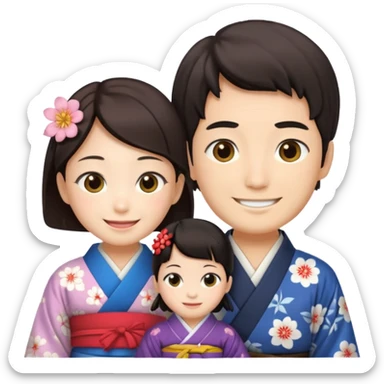 japan family sticker