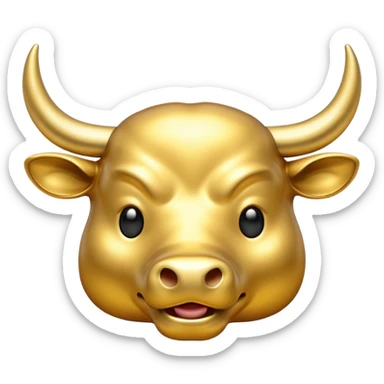 bull gold emodji  sticker