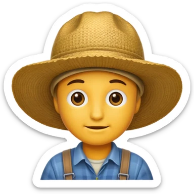 farmer hat sticker