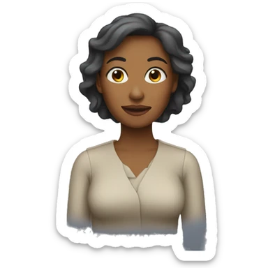 a women on her journey sticker