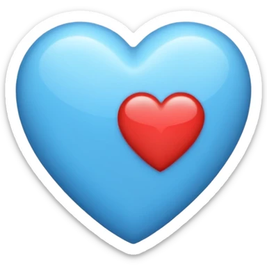 Quiero un corazón 💓 pero azul sticker