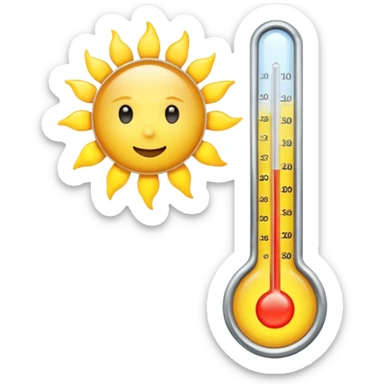 high-temperature thermometers and the sun sticker