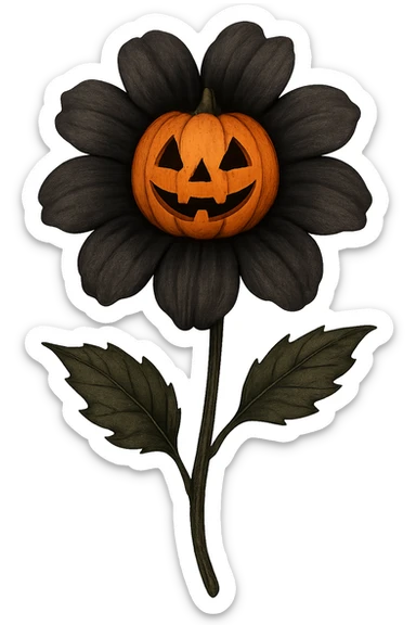 Halloween flower, remove background sticker