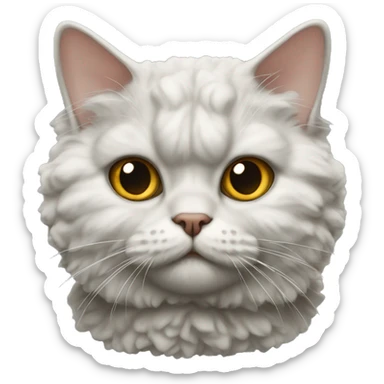 Selkirk Rex Cat,Half-body sticker