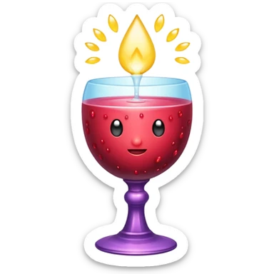 berry chalice overflowing with light nectar sticker