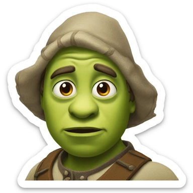 Shreck looking caught sticker
