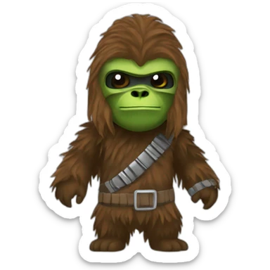 Chebacca disfrazado tortuga ninja sticker