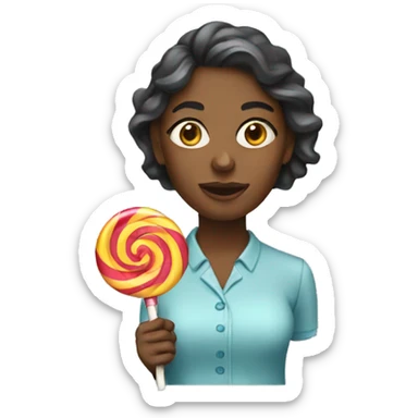 WOMAN LOLLIPOP EMOJI sticker