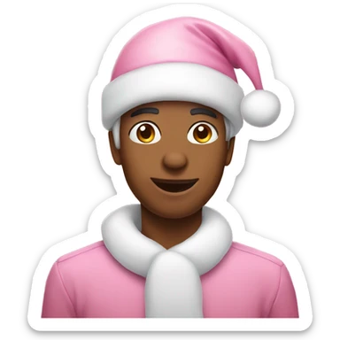 Pink Christmas sticker