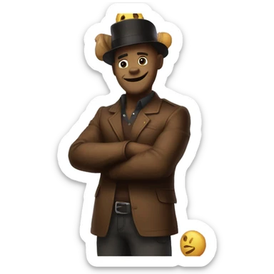 Freddy fazbear but he got Megamind kind of physics   sticker