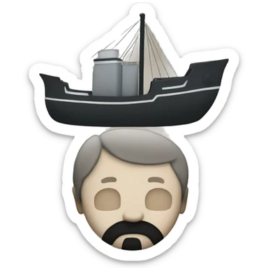 a ship going foward sticker