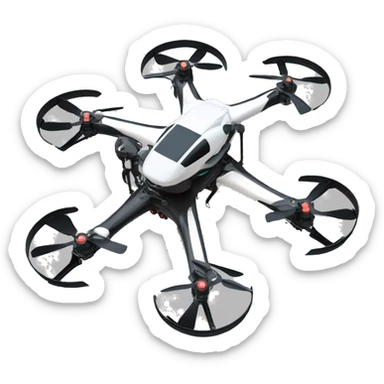 EVTOL multicopter 8 arms and 16 motors sticker