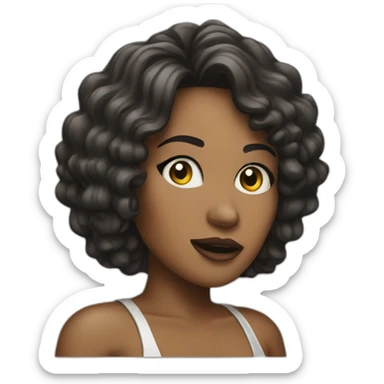 Female singer sticker