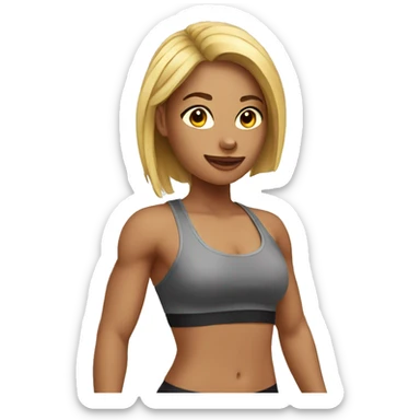 fitness girl sticker