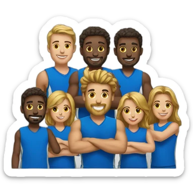 Friendly team sticker