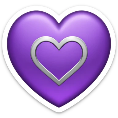 Purple Heart top right side ahh infinite symbol sticker