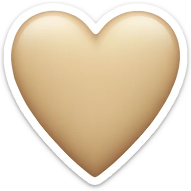Beige heart sticker