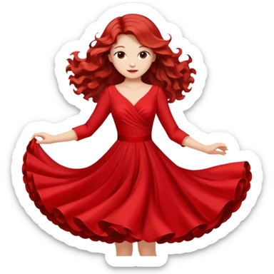 Woman Twirl occasion circle dress sticker