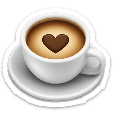 Small coffe heart sticker