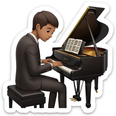 Piano recital sticker