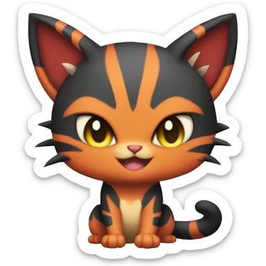 Litten Torracat  Fakemon sticker