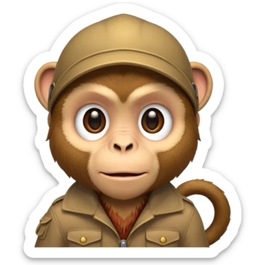 explorer monkey sticker