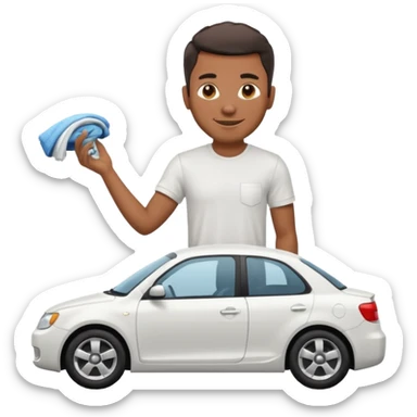 car washer black man  sticker